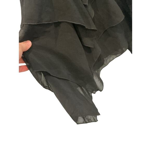 Jessica McClintock Y2K Fairy Dress Size 6 Black Corset Whimsigoth Witchy Formal - Picture 9 of 12